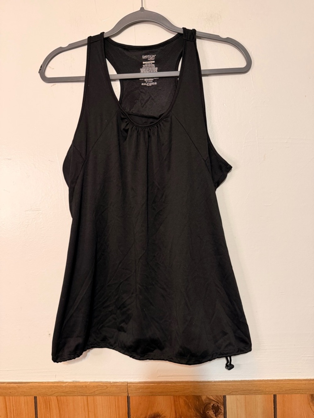 Danskin Black Racerback Mesh-Back Athletic Tank